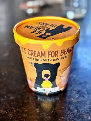 A container of Ice Cream for Bear's Butterbear flavor.